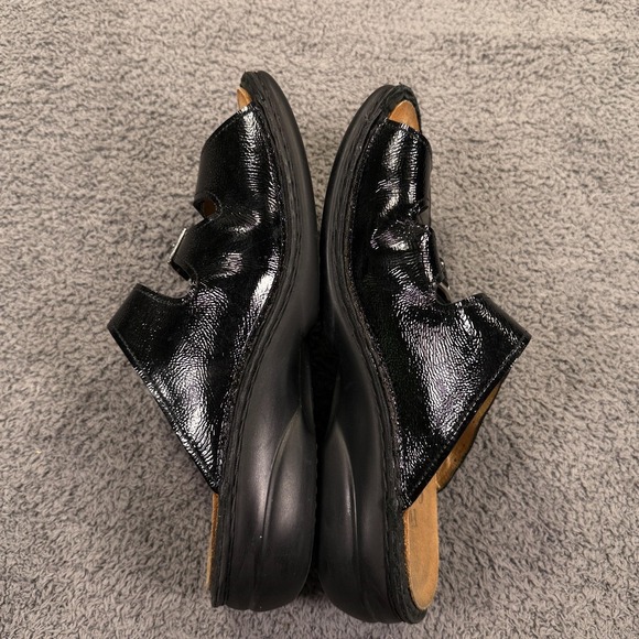 Finn Comfort Sandals Womens Size 39 Black Slide Shoes Leather Orthopedic Germany - Picture 7 of 10